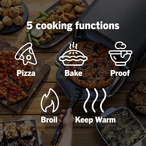 Miniatura 5 de Ninja Artisan MO201BL1 - Horno de pizza para exteriores, 12 pulgadas, pizza de 3 minutos, napolitano, corteza fina, New York Chicago, personalizado