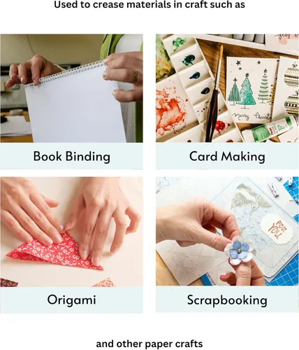 Miniatura 7 de CrafTreat Carpeta de hueso de teflón y herramienta de puntuación - Carpeta de hueso grande - Marcador de papel para manualidades de papel