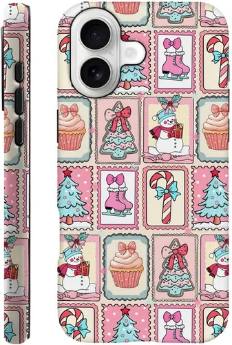 Miniatura 62 de DAIZAG Funda compatible con iPhone 13, funda duradera de protección contra golpes para niñas y mujeres, tema de retazos azul océano Tema