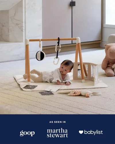 Miniatura 6 de Lalo Gimnasio y tapete de juegos para bebés y niños pequeños – Alfombra de juego ecológica Sage – Gimnasio y accesorios para bebés es fácil