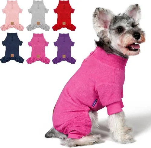 Miniatura 21 de cyeollo Pijamas para Perros de Forro Polar, Abrigo Térmico para Perros, Pijamas para Perros, Enterizo Elástico para Perros, Abrigo para Perrita, 3#