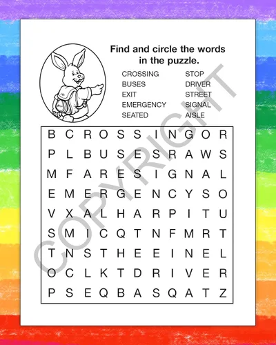 Miniatura 4 de ZOCO Libros para colorear y actividades de seguridad y reglas de autobús escolar (paquete de 25 unidades, con lápices de colores) - Regalo y folleto