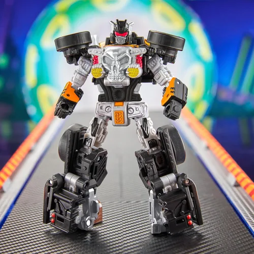 Miniatura 5 de Transformers Colaborative Hot Wheels x Bone Shaker, figura de acción de robot de clase de lujo de 5 pulgadas que se convierte en automóvil, juguetes