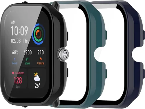 Miniatura 10 de Funda protectora compatible con Amazfit GTS 4 Mini, protector de pantalla de vidrio templado, cubierta completa para Amazfit GTS4 Mini Smartwatch