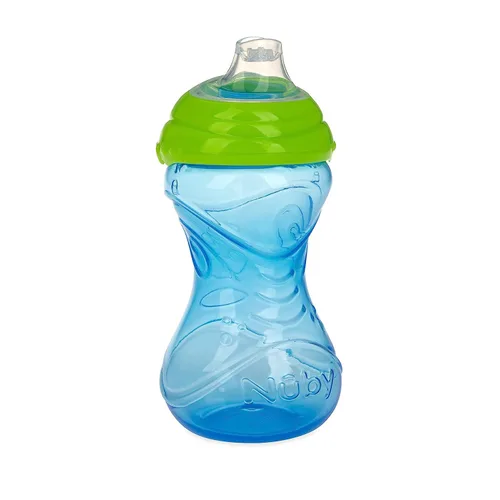 Miniatura 8 de Nuby Clik-It - Vaso para sorber de fácil agarre sin derrames y boquilla suave para niños, paquete de 3, 10 onzas, 6 meses en adelante