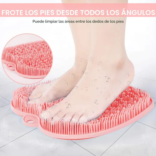 Miniatura 3 de BESKAR XL Esterilla grande para limpiar los pies en la ducha - Limpiador de pies para la ducha para eliminar callos y piel muerta, esterilla de Rosa