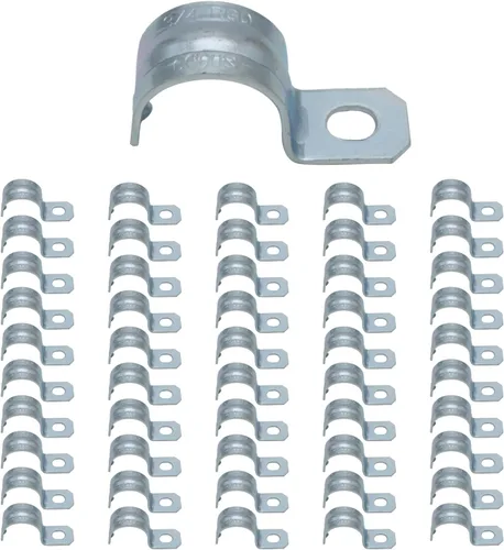 Miniatura 13 de Abrazadera de tubería de acero chapada en zinc de 1-1/2 pulgadas, 20 piezas, tubo rígido de acero de un agujero, Abrazadera de tubo de soporte