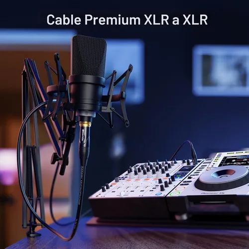 Miniatura 2 de Cable Matters Paquete de 2 Cables Premium XLR a XLR - 1.83m, Cable de Micrófono Macho a Hembra, Cable de Micrófono de Cobre Libre de Oxígeno (OFC)
