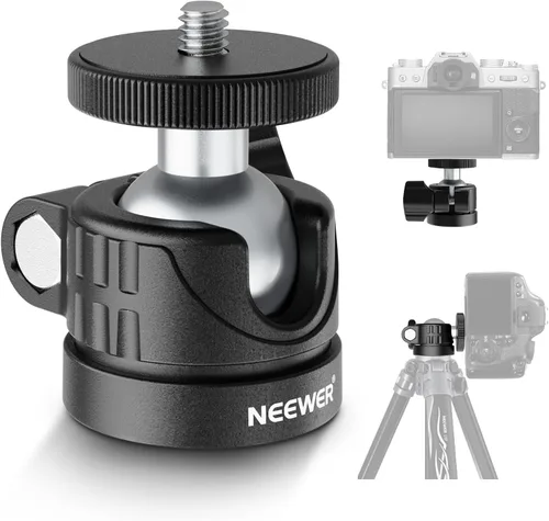 Miniatura 9 de Neewer® Aleación de aluminio giratoria de 360 grados Mini cabeza de bola con rosca de 1/4 "3/8" montaje base para cámara DSLR como Canon, Nikon
