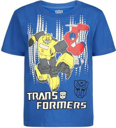 Miniatura 5 de Transformers Bumblebee and Optimus Prime Boys 4 Pack T-Shirts for Little Kids - BlueYellowBlackRed