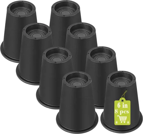 Miniatura 16 de Paquete de 12 elevadores de muebles de 1 pulgada, elevadores de cama ajustables resistentes para mesa, escritorio, sofá, silla, gabinete, marco
