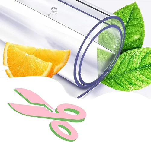 Miniatura 2 de Mantel de PVC transparente transparente para mesa de escritorio, protector de mesa, resistente al agua, de vidrio suave, tamaño personalizado 0.039