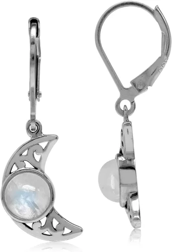 Miniatura 26 de Silvershake Aretes colgantes o colgante o colgante de plata de ley 925 chapada en oro amarillo con dije o colgante con cadena de 18 pulgadas