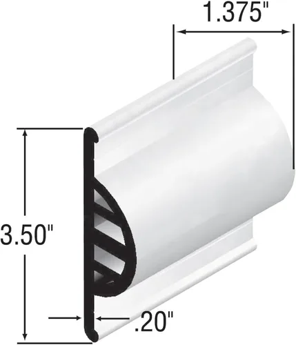 Miniatura 3 de Taylor Made Products Borde de muelle moldeado doble de grado comercial Gard lateral blanco, bobina de 10 pies - Protector de muelle con secciones