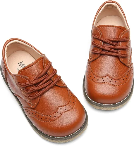 Miniatura 6 de DADAWEN - Zapatos de vestir para niña con cordones para uniforme de Oxford, cómodos, mocasines (niños pequeños)