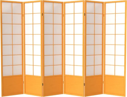 Miniatura 10 de Red Lantern Pantalla Zen Shoji de 5.9 ft de altura - Miel - 3 paneles