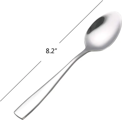 Miniatura 2 de Asking Cuchara de cocina de acero inoxidable de 12 piezas, cucharas de mesa para cubiertos