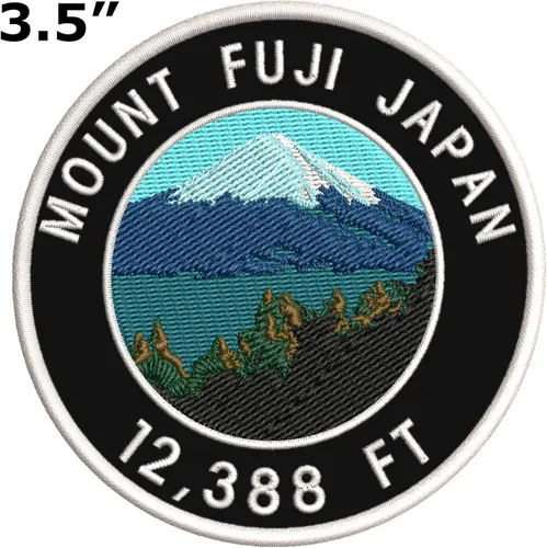 Miniatura 2 de Mount Fuji - Parche bordado de alta calidad de Japón, 12,388 pies, para planchar o coser, emblema decorativo para vacaciones, recuerdo