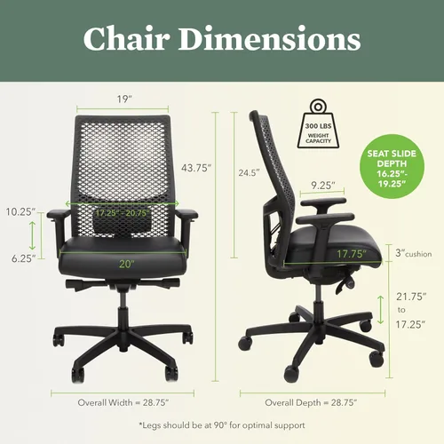Miniatura 2 de HON Ignition 2.0 ReActiv - Silla de oficina ergonómica, silla de escritorio de malla con soporte lumbar, inclinación de sincronización avanzada