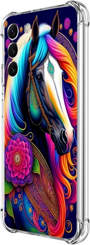 Miniatura 28 de Funda para Galaxy S23, diseño de mariposas azules, rosas, protección contra caídas, a prueba de golpes, de cuerpo completo, resistente a