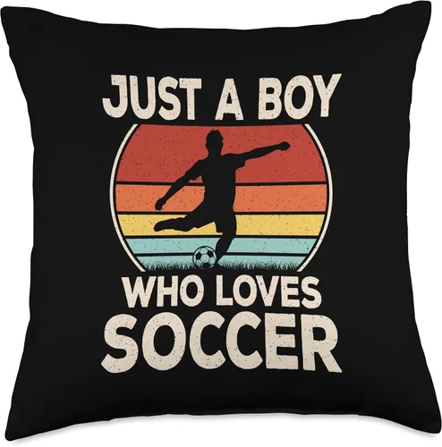 Miniatura 4 de Just A Boy Who Loves Soccer Funny Soccer Player Boys Kids Throw Pillow