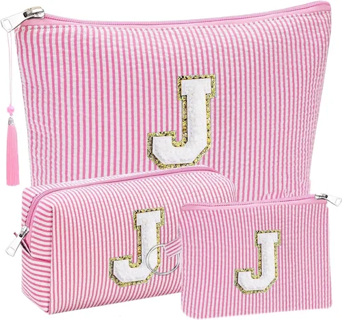 Miniatura 56 de Regalos Iniciales Bolsitas de Cosméticos de Viaje Juegos para Cartera, 3pcs Bolsitas Stoney Clover Dupes Bolsa de Maquillaje, Juego de Bolsas