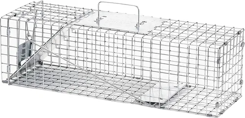 Miniatura 15 de Havahart Trampa mediana para animales de captura y liberación humana de 1 puerta para conejo, mofeta, visón y ardilla, trampa de captura en vivo