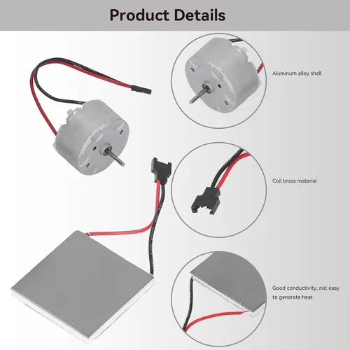 Miniatura 7 de Accesorios para ventilador de chimenea, hoja de generación de energía de motor universal para motor de repuesto y hoja