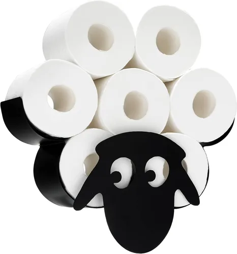 G Ganen Portarrollos de papel higiénico decorativos de animales, soporte de almacenamiento de papel de seda, cesta de papel de hierro para montaje