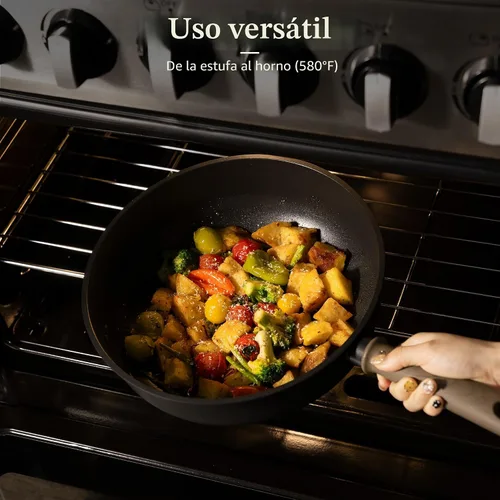 Miniatura 8 de Astercook - Juego de ollas y sartenes antiadherentes, juego de utensilios de cocina de inducción de titanio saludables y libres de tóxicos