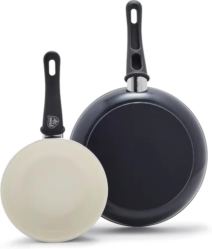 GreenLife Juego de sartenes antiadherentes (7 y 10 pulgadas), sartenes de cerámica no tóxicas sin PFAS, aptas para lavavajillas y horno, sartenes