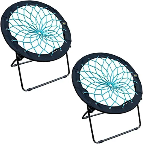 Miniatura 10 de Zenithen Silla Bungee Bunjo Plegable de 29", Índigo (Paquete de 1) - Asiento Plegable Ligero para Adolescentes, Adultos, Dormitorios, Habitaciones