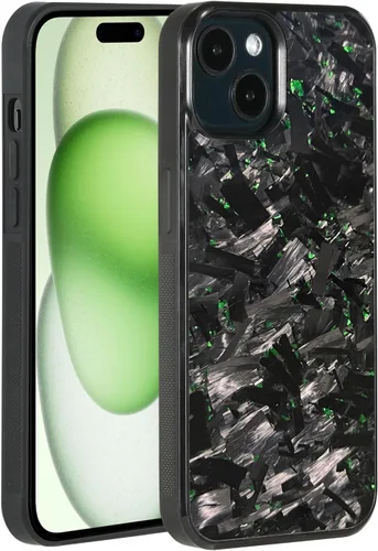 Miniatura 21 de Grip Series - Funda para iPhone 15 con fibra de carbono forjada real, diseño de bordes agarres, compatible con carga inalámbrica, compatible