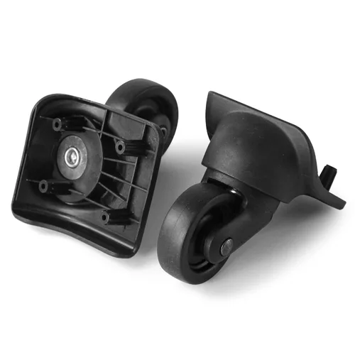 Miniatura 9 de Zoofen Ruedas de equipaje de repuesto para maleta, color negro, ruedas de repuesto para maleta con 4 agujeros para tornillos (Z-293)
