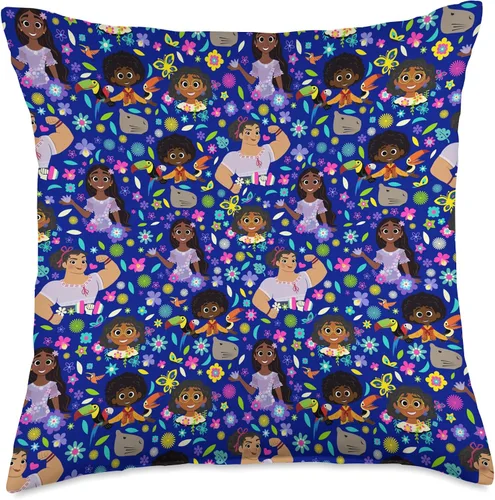 Miniatura 5 de Disney Encanto Mirabel Isabela Luisa Antonio - Almohada estampada, 16 x 16 pulgadas, multicolor