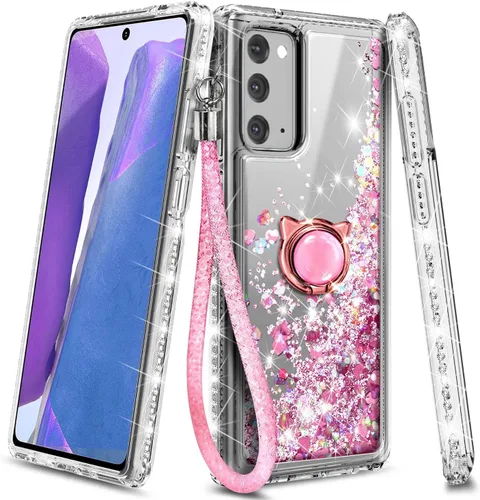 Miniatura 183 de NGB - Funda de teléfono diseñada para Samsung Galaxy S9+ Plus, morado/azul, con purpurina líquida para mujeres y niñas, con protector de pantalla