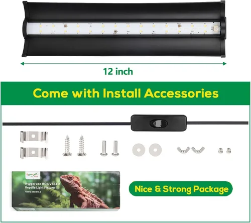 Miniatura 3 de Luz UVB para reptiles, 10W HO LED UVB lámpara de reptil UVA UVB lámpara bombilla terrario para dragón barbudo, tortuga, serpiente crestada Gecko