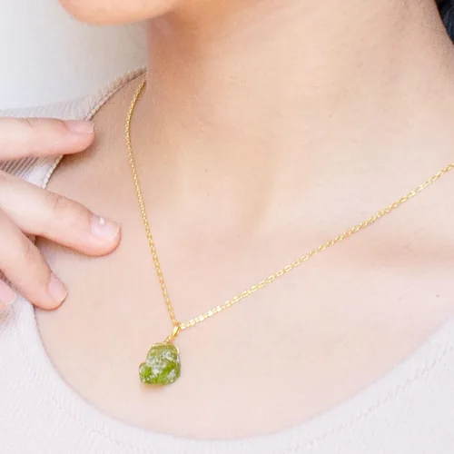 Miniatura 7 de Collar con colgante de plata de ley 925, piedra preciosa natural en bruto del nacimiento, regalo para mujeres, colgante de piedra preciosa auténtica