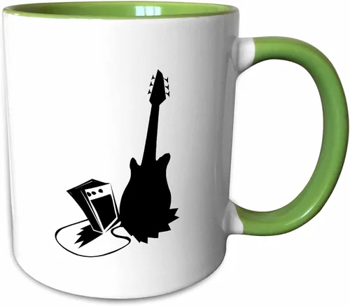 Miniatura 10 de 3dRose Guitar Amp - Taza estilizada de dos tonos, 11 onzas