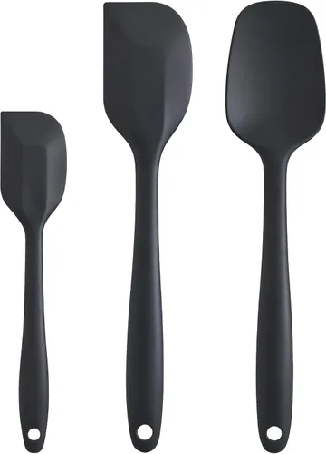Miniatura 5 de Juego de espátulas de silicona, espátula de goma, cuchara y espátulas para hornear resistentes al calor de 600 °F (Aqua 3)