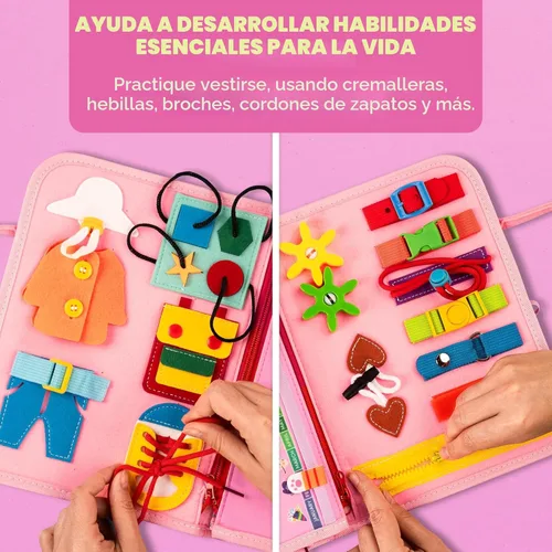 Miniatura 4 de Clever Fox Play Libro de actividades para niños pequeños de 1 a 3 años - Libro de mesa para bebés ocupados - Tablero de actividades de fieltro