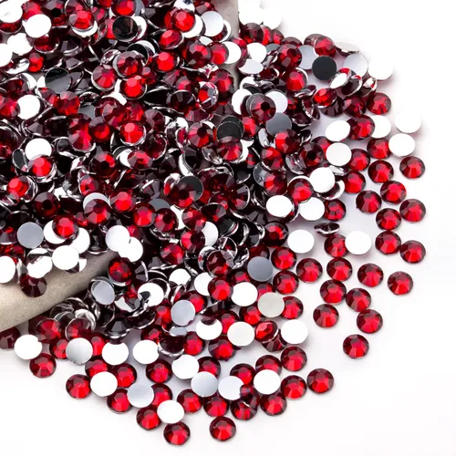Miniatura 18 de Diamantes de imitación AB verdes a granel, 5000 piezas de diamantes de imitación de fondo plano redondos de gelatina AB sin fijación térmica, gemas