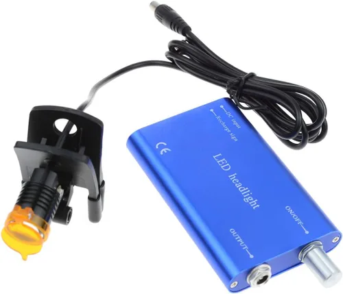 Miniatura 5 de Faro de 3W con filtro de clip de plástico, luz principal, faro para lupa binocular con bolsa (azul)