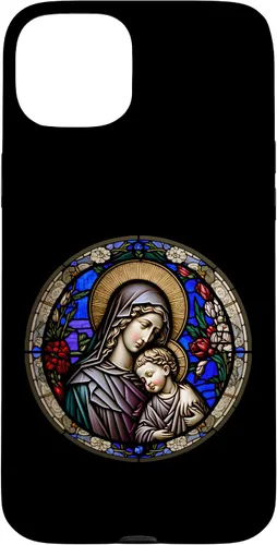 Miniatura 8 de Funda para iPhone 11 Religious Blessed Virgin María y Jesús con diseño de vidrieras