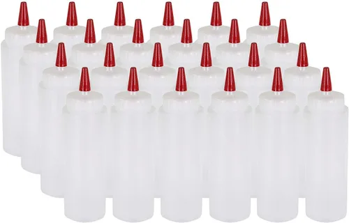 Miniatura 7 de Pinnacle Mercantile Paquete de 3 botellas exprimibles de condimentos de 8 onzas, tapa roja, suaves para glaseado, salsa de tomate, glaseado