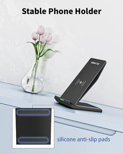 Miniatura 8 de Cargador inalámbrico rápido para Samsung, soporte de carga inalámbrica de 15 W, soporte de cargador de teléfono de escritorio con PD 20 W, adaptador