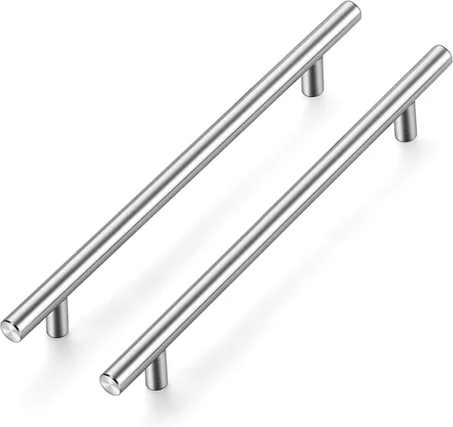 Miniatura 11 de Ravinte Manijas de gabinete de 10 pulgadas de latón cepillado para cajones, tiradores de acero inoxidable para gabinetes de cocina, tiradores