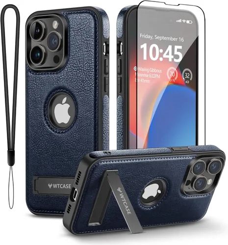 Miniatura 13 de WTCASE Funda magnética de piel para iPhone 14 Pro Max, soporte invisible integrado [compatible con Magsafe] protector delgado compatible con iPhone
