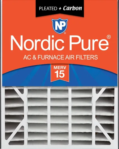 Miniatura 32 de Nordic Pure 20x25x5 (tamaño real: 19 3/4 x 24 1/4 x 4 7/8) Filtro de CA Air Bear MERV 13 Plus Carbon 4 Pack