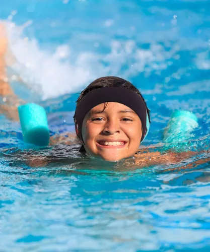 Miniatura 7 de MoKo Diadema de natación para niños y adultos, linda diadema Swinmmers para mantener el agua fuera, impermeable, banda de protección para los oídos